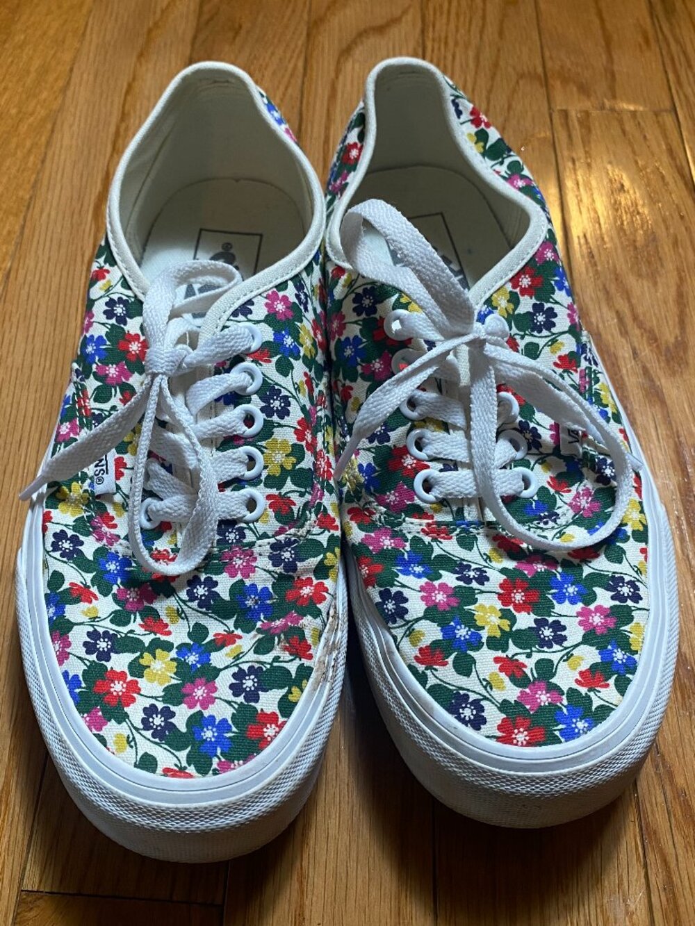 Vans Authentic Floral Canvas Sneakers – Size 8.5